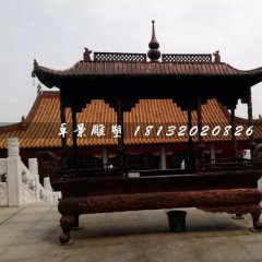 大型香炉铜雕,方形香炉铜雕