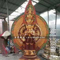 千手千眼观音菩萨铜雕,寺庙铜佛像