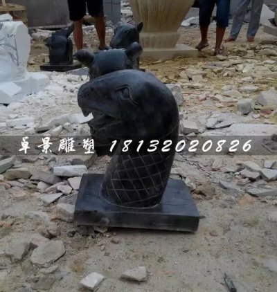 十二生肖兽首石雕，公园动物石雕 (3)