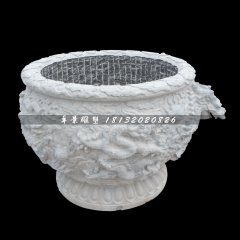 水缸石雕,圆形水缸石雕