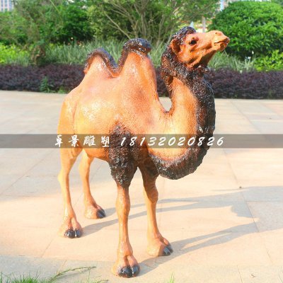骆驼雕塑，动物玻璃钢动物 (3)