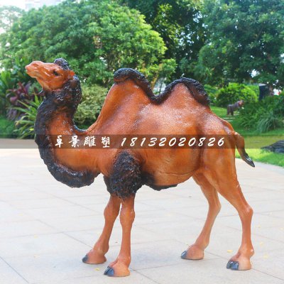 骆驼雕塑，动物玻璃钢动物 (2)