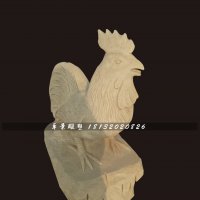 公鸡石雕，大理石动物雕塑