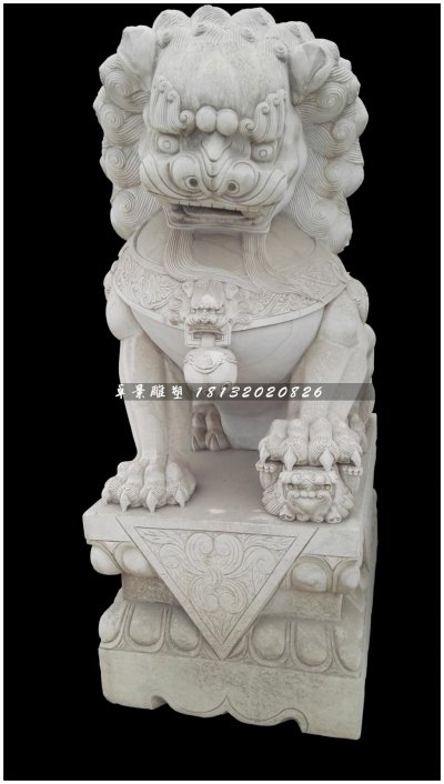 北京狮石雕，小型石狮子雕塑 (1)