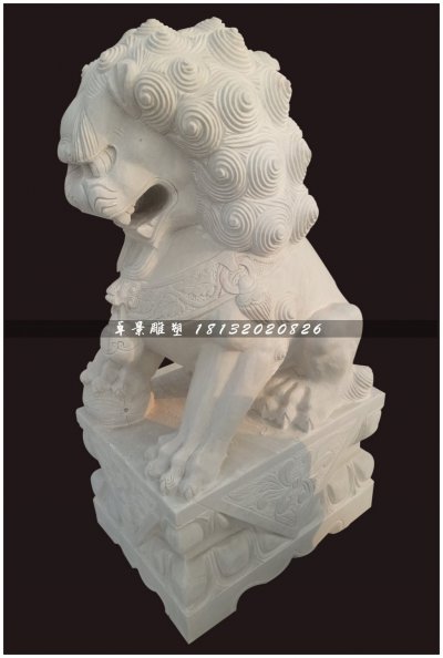 北京狮石雕，汉白玉北京狮石雕 (3)