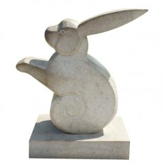 公園動物雕塑，大兔子石雕