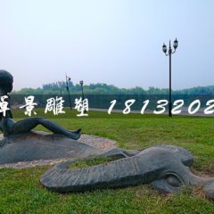 公園牧童雕塑,小品銅雕