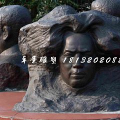 毛主席頭像浮雕，偉人銅浮雕