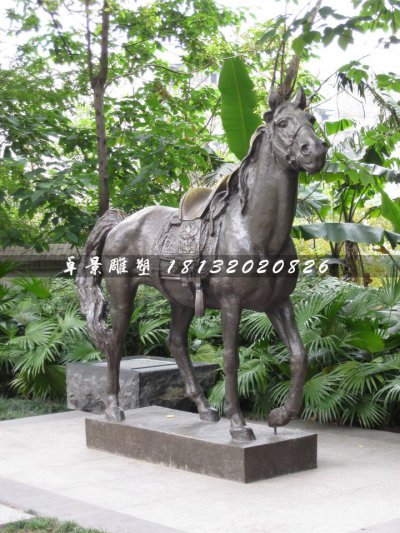 坐骑铜雕，公园铜马雕塑 (2)