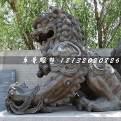 大型铜狮子,戏球狮铜雕