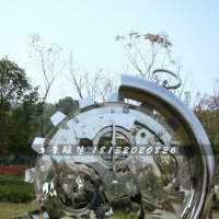不锈钢齿轮雕塑，公园景观雕塑