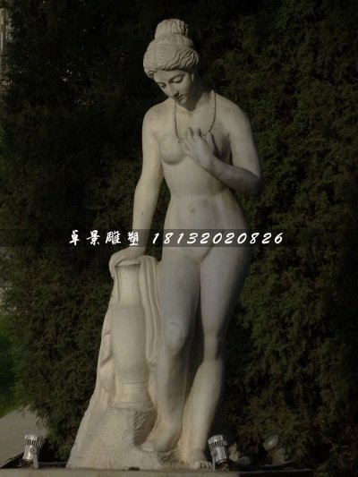 西方美女石雕，沐浴石雕 (1)