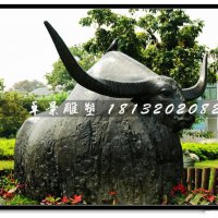 牦牛铜雕，公园动物铜雕
