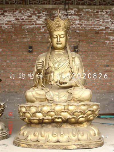 黄铜佛像雕塑，地藏王铜雕 (1)