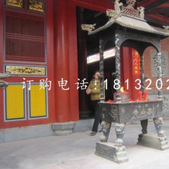 铜雕香炉,寺庙方形香炉铜雕