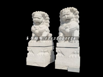 北京狮石雕，汉白玉狮子 (1)
