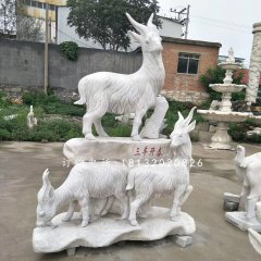山羊石雕,广场三阳开泰石雕