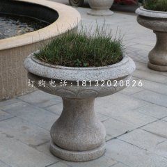 大理石花盆,公园石花盆