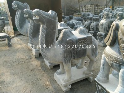 骆驼石雕，青石动物雕塑 (2)