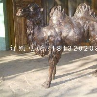 公园骆驼铜雕，动物铜雕