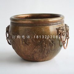 水缸雕塑,仿古铜水缸