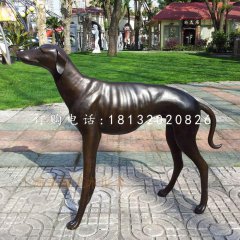 狗銅雕，公園動物雕塑