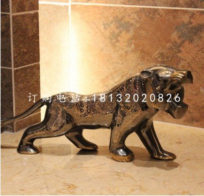 老虎铜雕，铸铜动物雕塑