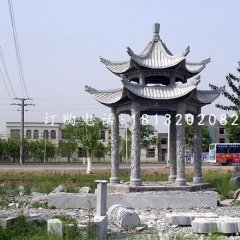 大理石凉亭雕塑两层凉亭石雕