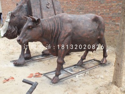 铸铜奶牛雕塑公园动物铜雕