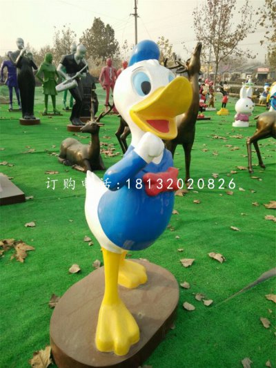 玻璃钢唐老鸭，迪士尼卡通雕塑 (3)
