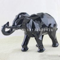 抽象大象，玻璃钢动物摆件