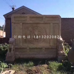 石雕屏风,仿古景观石雕