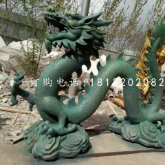 玻璃钢龙雕塑,玻璃钢喷漆雕塑