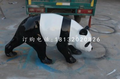 大熊猫雕塑,玻璃钢动物雕塑
