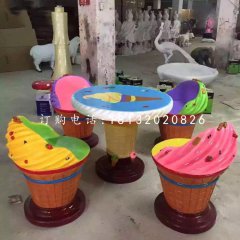 冰淇淋造型座椅,玻璃钢卡通雕塑