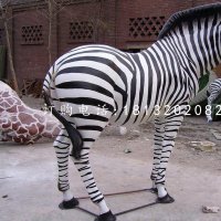 玻璃钢斑马雕塑公园动物雕塑