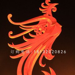 不锈钢凤凰雕塑,广场抽象凤凰