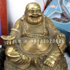 招财弥勒佛雕塑,铜雕佛像