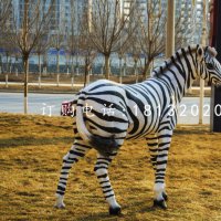 玻璃钢斑马，公园动物雕塑