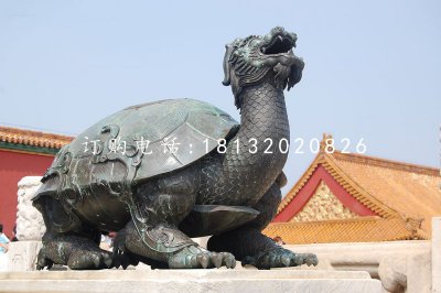 龙龟雕塑，青铜龙龟