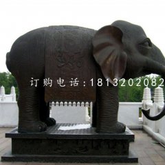 铜雕大象,寺庙铜大象雕塑
