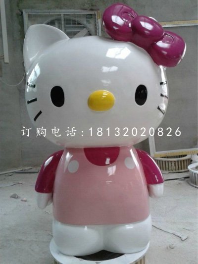 玻璃钢hellokitty雕塑，卡通摆件 (2)