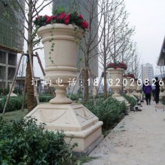 石花盆,小区景观石雕