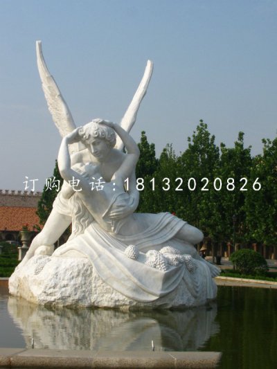 爱神石雕，汉白玉西方人物 (1)