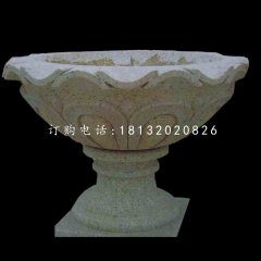 大理石花盆雕塑,公园景观石雕