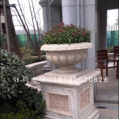 欧式花盆雕塑,花钵石雕