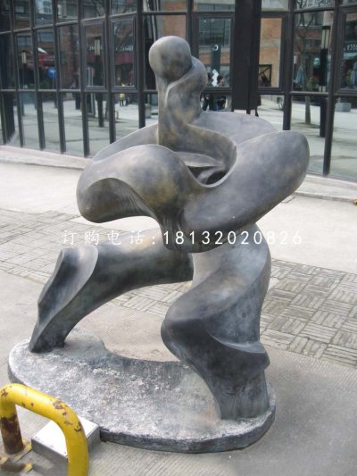太极拳铜雕，抽象人物铜雕