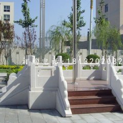 汉白玉升旗台雕塑,广场石雕栏板