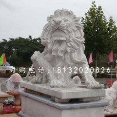 汉白玉狮子,欧式狮子石雕