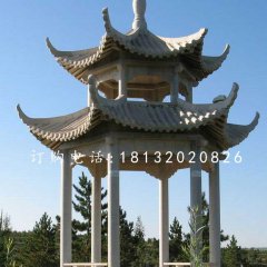 凉亭石雕,公园石亭子